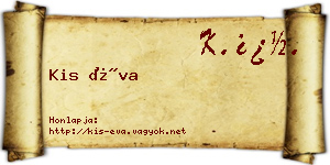 Kis Éva névjegykártya